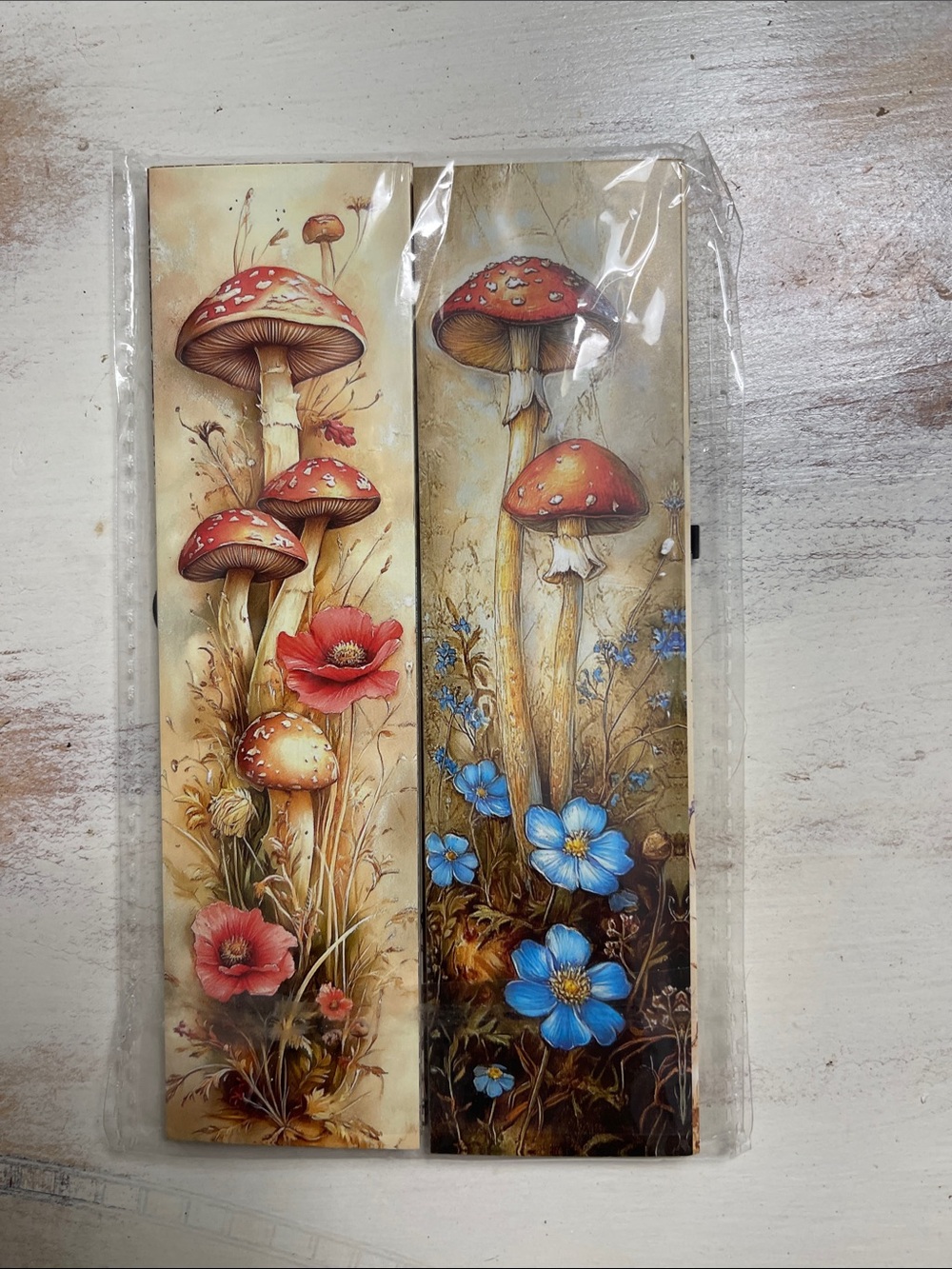 Red Mushroom Floral Book Markers